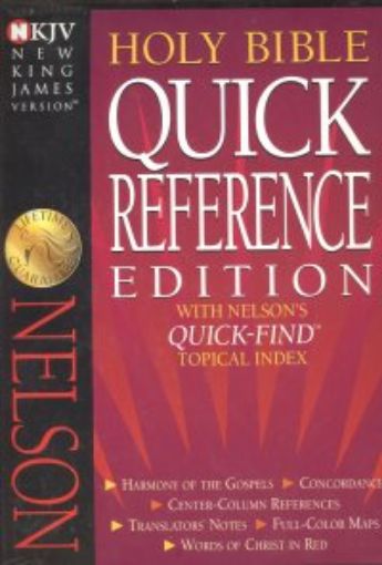 Picture of Nkjv-Quick Reference Bible,Black