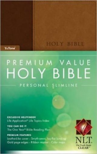 Picture of Premium Value Personal Slimline Bible Nlt, Tutone
