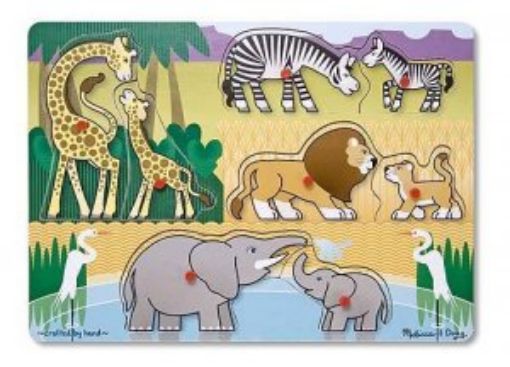 Picture of Melissa And Doug Peg Puzzles- Safari Fun