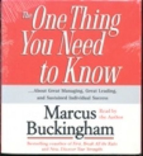 Picture of The One Thing You Need To Know (Cd)
