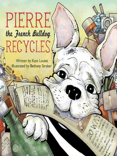 Picture of Pierre the French Bulldog Recycles