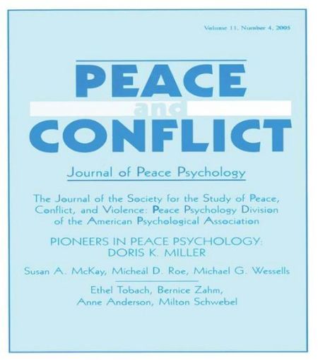 Picture of Pioneers in Peace Psychology: Doris K. Miller: A Special Issue of Peace and Conflict: Journal of Peace Psychology