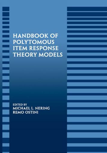 Picture of Handbook of Polytomous Item Response Theory Models