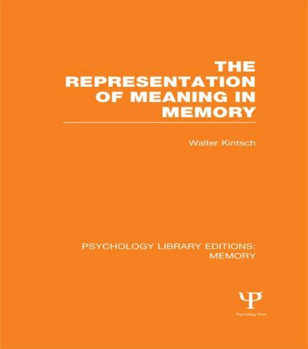 Picture of The Representation of Meaning in Memory (PLE: Memory)