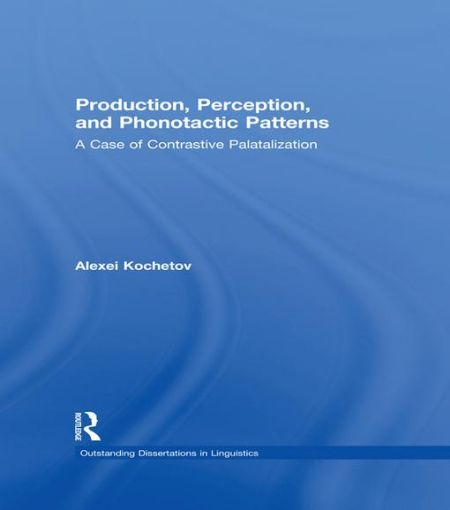 Picture of Production, Perception, and Phonotactic Patterns: A Case of Contrastive Palatalization