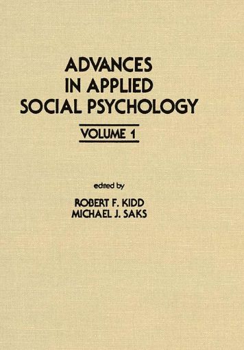 Picture of Advances in Applied Social Psychology: Volume 1