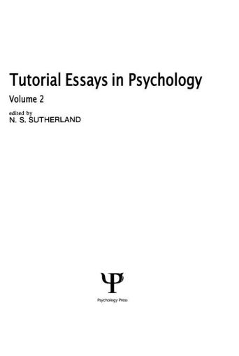 Picture of Tutorial Essays in Psychology: Volume 2