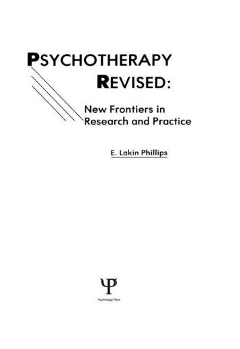 Picture of Psychotherapy Revised: New Frontiers in Research and Practice
