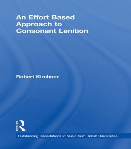 Picture of An Effort Based Approach to Consonant Lenition