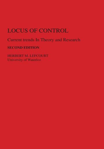 Picture of Locus of Control: Current Trends in Theory & Research