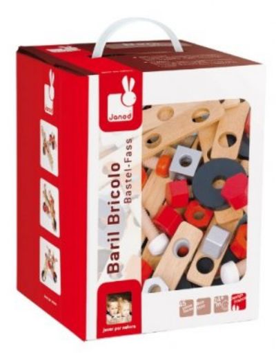 Picture of Janod Diy Barrel Wood Vehicle Construction Set