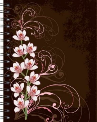 Picture of Orchids On Brown Journal