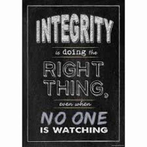Picture of Chart - Integrity Is Doing The Right (19 X 13.3 X 0 Inches )