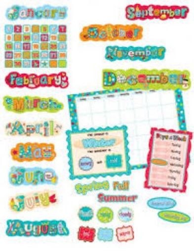 Picture of Dots On Turquoise Calendar Set