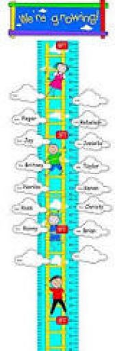 Picture of Growth Chart Mini Bulletin Board Set