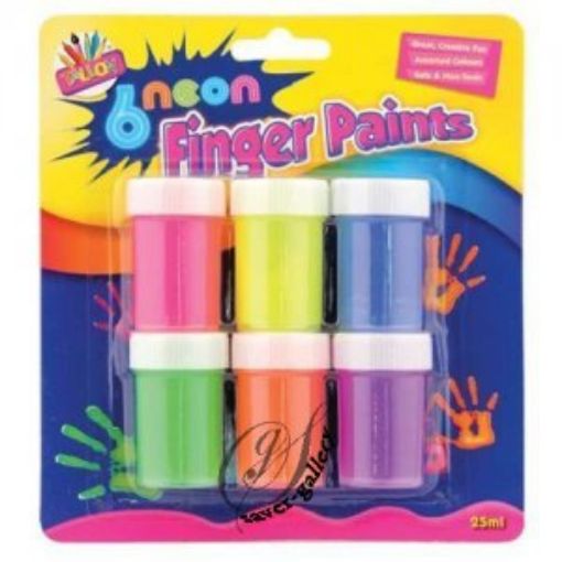 Picture of 6 Neon Finger Paints