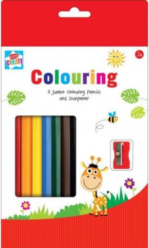 Picture of Jumbo Colouring Pencils And Sharpener