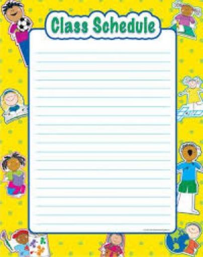 Picture of Chart-Class Schedule