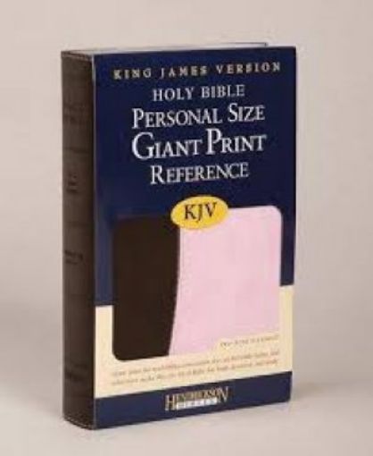 Picture of Kjv Giant Print Personal Size Reference Bible Pink / Chocolate