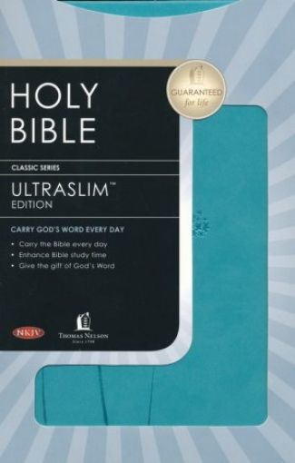 Picture of Nkjv, Ultraslim Bible, Imitation Leather, Turquoise, Red Letter Edition