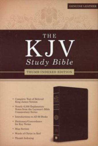 Picture of Study Bible Indexed Brown Leather