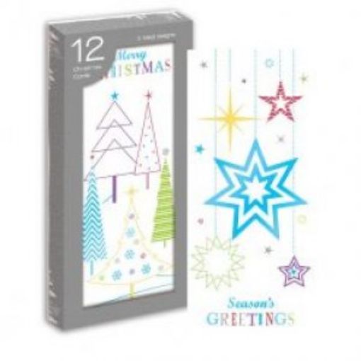 Picture of Cards: 12 Christmas Cards-Bright Tree