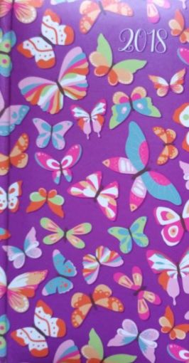 Picture of Slim 2018 Diary- Week To View (Butterfly Design)