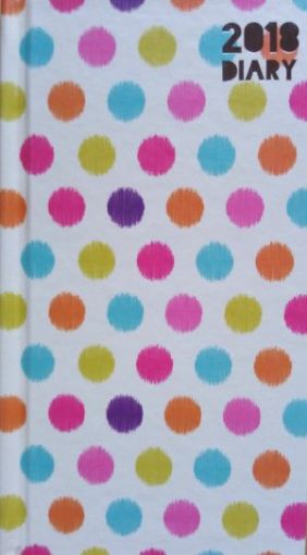 Picture of Slim 2018 Journal-Week To View (Colorful Dots Design)
