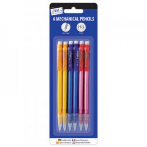 Picture of 6 Mechanical Pencils With Eraser Tips