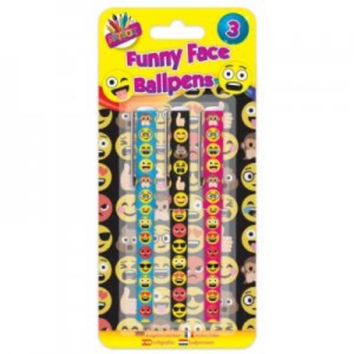 Picture of 3 Funny Face Ballpens