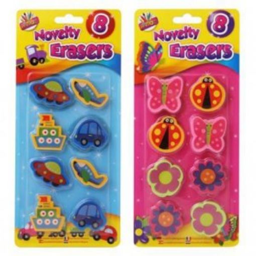 Picture of 8 Novelty Erasers