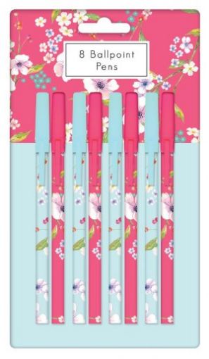 Picture of 8 Pk Stick Pens - Floral
