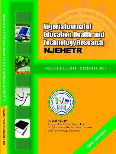 Picture of Nigeria Journal of Education, Health And Technology Research Vol 2 No 1