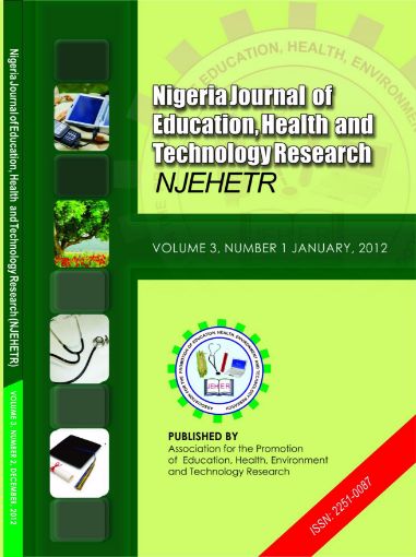 Picture of Nigeria Journal of Education, Health And Technology Research  Volume 3 No 1