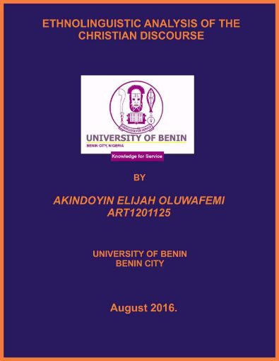 Picture of ETHNOLINGUISTIC ANALYSIS OF THE CHRISTIAN DISCOURSE