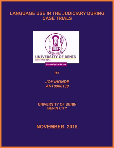 Picture of LANGUAGE USE IN THE JUDICIARY DURING CASE TRIALS