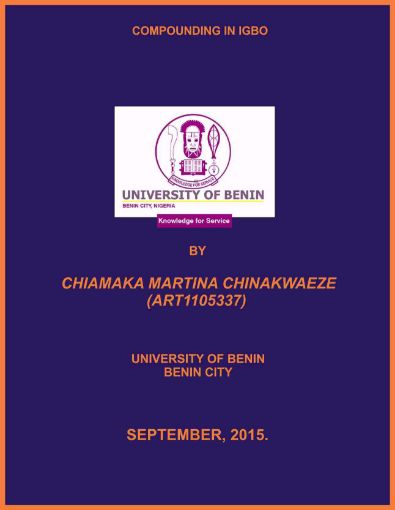 Picture of COMPOUNDING IN IGBO