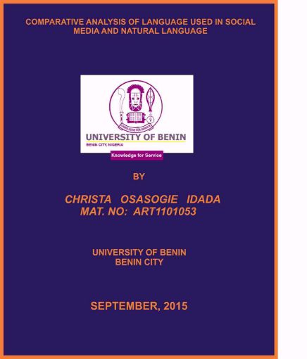 Picture of COMPARATIVE ANALYSIS OF LANGUAGE USED IN SOCIAL MEDIA AND NATURAL LANGUAGE