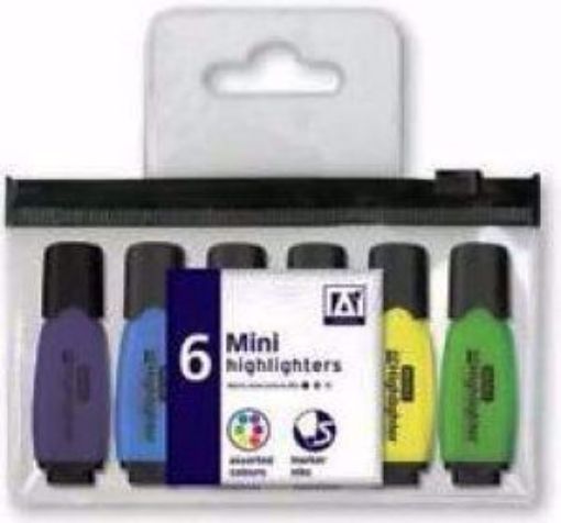 Picture of 6 MINI HIGHLIGHTER PENS