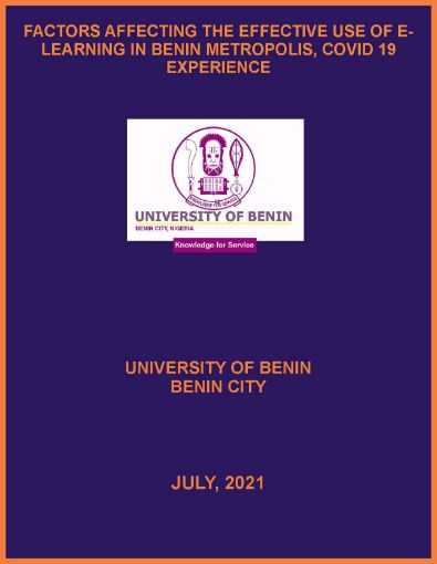 Picture of FACTORS AFFECTING THE EFFECTIVE USE OF E-LEARNING IN BENIN METROPOLIS, COVID 19 EXPERIENCE