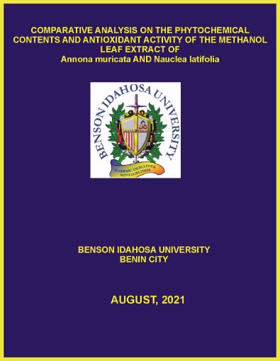 Picture of COMPARATIVE ANALYSIS ON THE PHYTOCHEMICAL CONTENTS AND ANTIOXIDANT ACTIVITY OF THE METHANOL LEAF EXTRACT OF  Annona muricata AND Nauclea latifolia