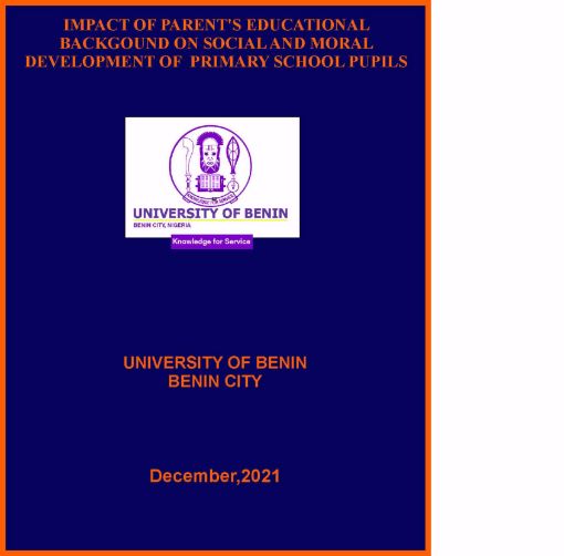 Picture of IMPACT OF PARENT'S EDUCATIONAL BACKGOUND ON SOCIAL AND MORAL DEVELOPMENT OF  PRIMARY SCHOOL PUPILS