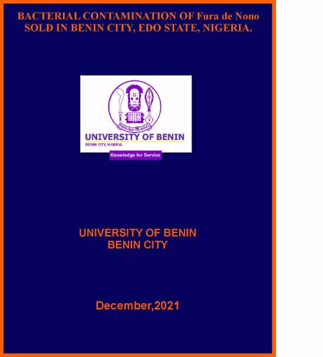 Picture of BACTERIAL CONTAMINATION OF Fura de Nono SOLD IN BENIN CITY, EDO STATE, NIGERIA.