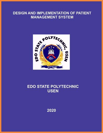 Picture of DESIGN AND IMPLEMENTATION OF PATIENT MANAGEMENT  SYSTEM