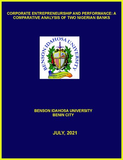 Picture of CORPORATE ENTREPRENEURSHIP AND PERFORMANCE: A COMPARATIVE ANALYSIS OF TWO NIGERIAN BANKS