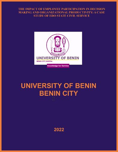 Picture of THE IMPACT OF EMPLOYEE PARTICIPATION IN DECISION MAKING AND ORGANIZATIONAL PRODUCTIVITY