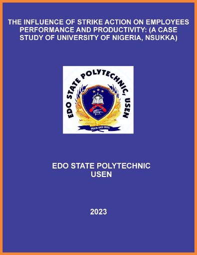Picture of THE INFLUENCE OF STRIKE ACTION ON EMPLOYEES PERFORMANCE AND PRODUCTIVITY: (A CASE STUDY OF UNIVERSITY OF NIGERIA, NSUKKA)