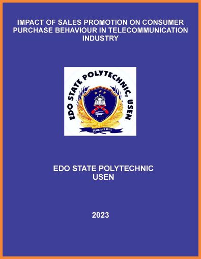 Picture of IMPACT OF SALES PROMOTION ON CONSUMER PURCHASE BEHAVIOUR IN TELECOMMUNICATION INDUSTRY