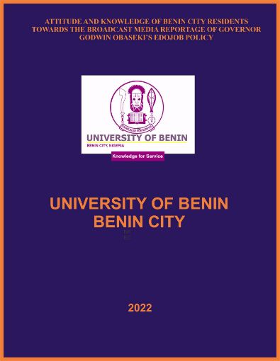 Picture of ATTITUDE AND KNOWLEDGE OF BENIN CITY RESIDENTS