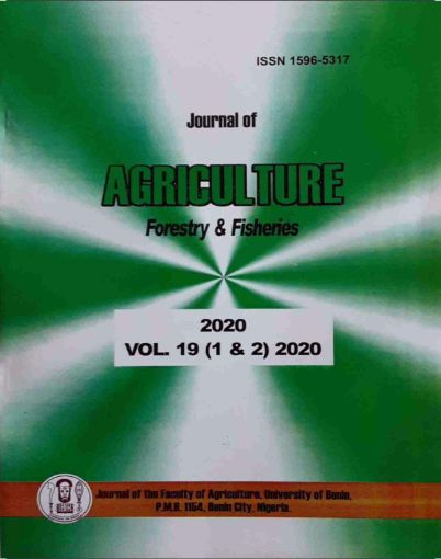 Picture of Journal of Agriculture, Forestry and Fisheries, VOL 19